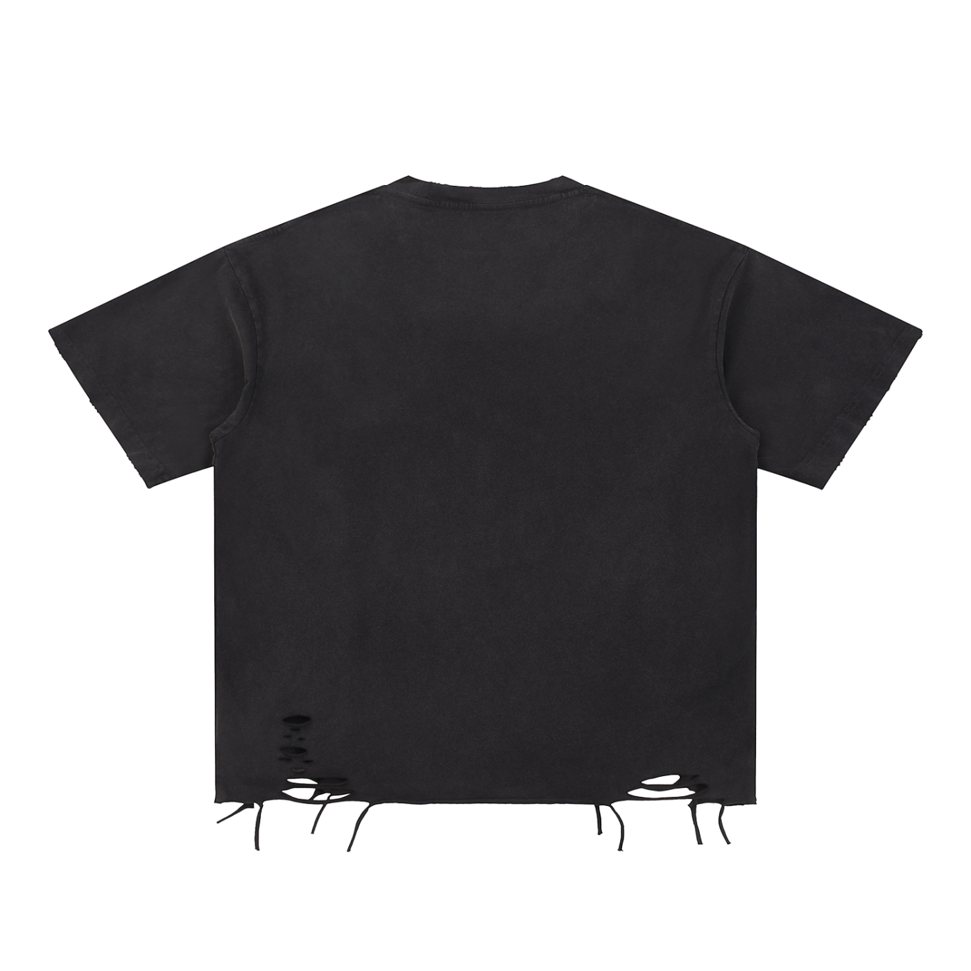 XENO Snow Washed Raw-Hem T-Shirt