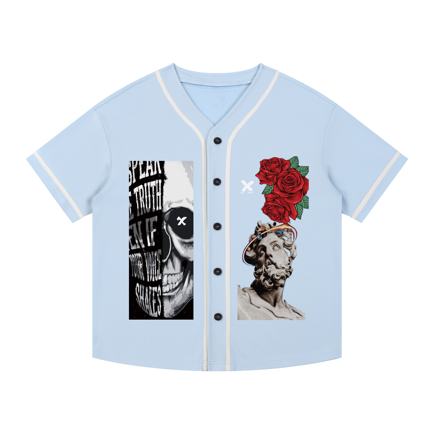 Xeno Contrast Piped Button-Up Jersey